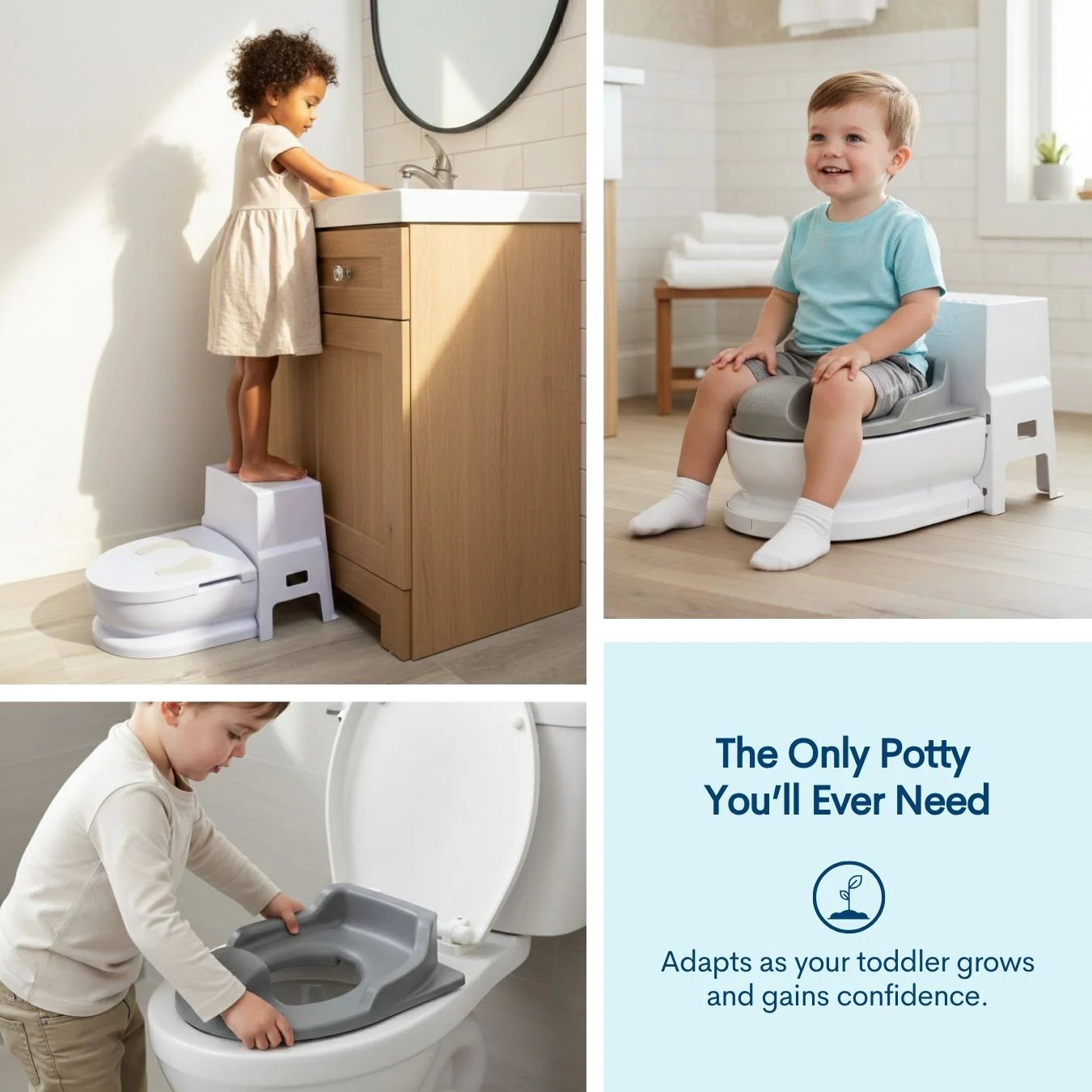 Upseat 3-in-1 Ergonomic Potty Training Set - Image 10