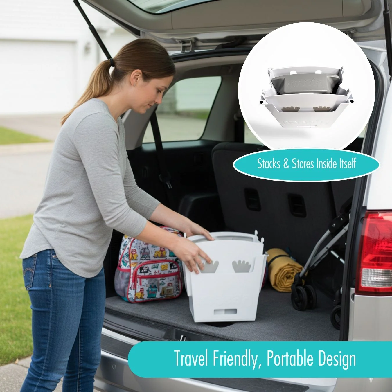 Upseat 3-in-1 Ergonomic Potty Training Set - Image 3