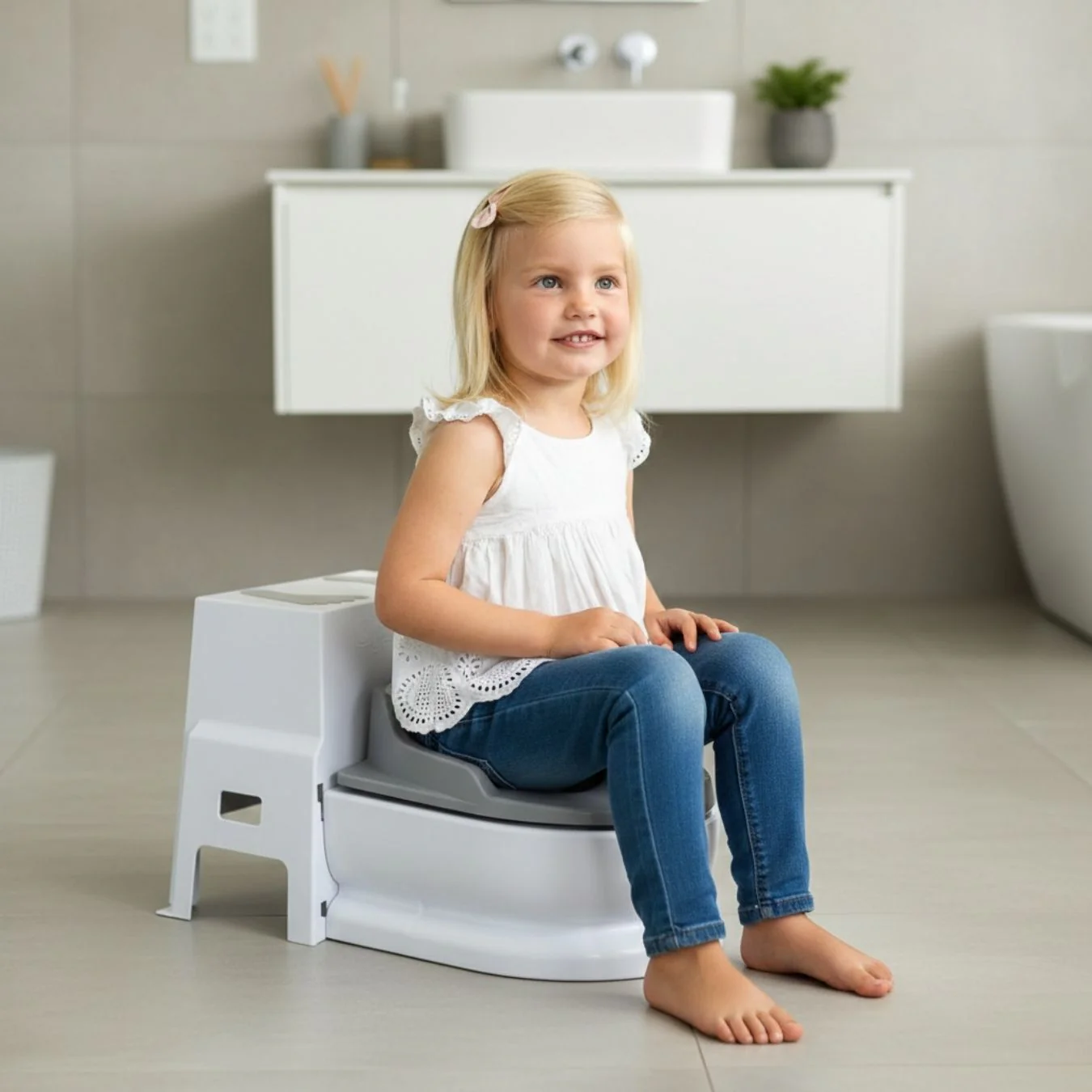 Upseat 3-in-1 Ergonomic Potty Training Set - Image 6