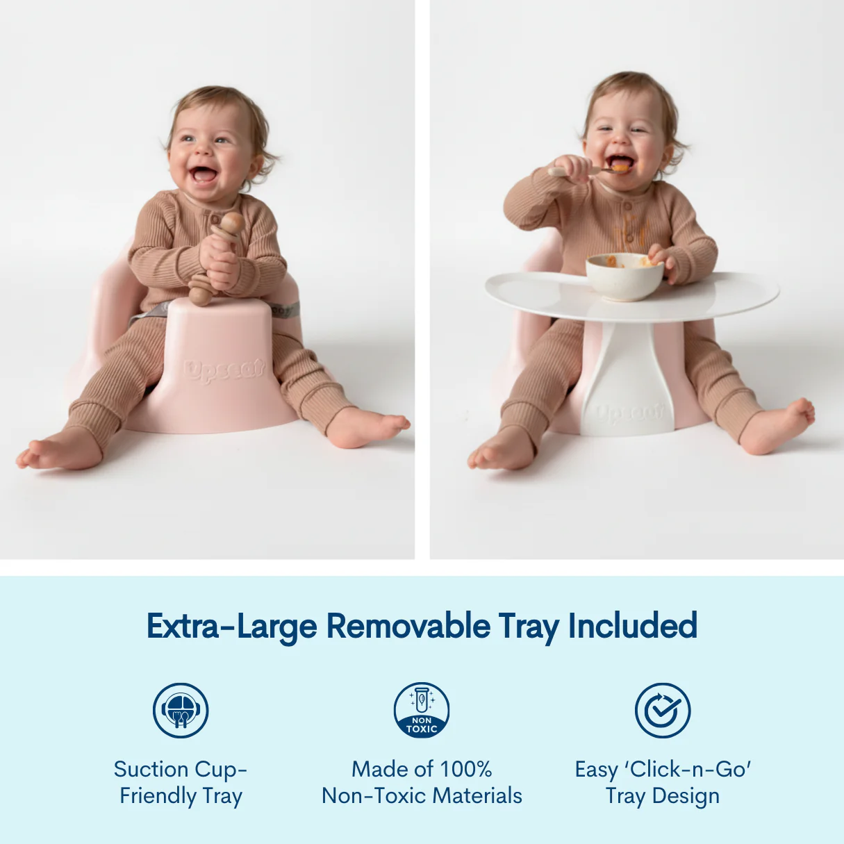 Upseat Baby Floor & Booster Seat with Tray - Image 10