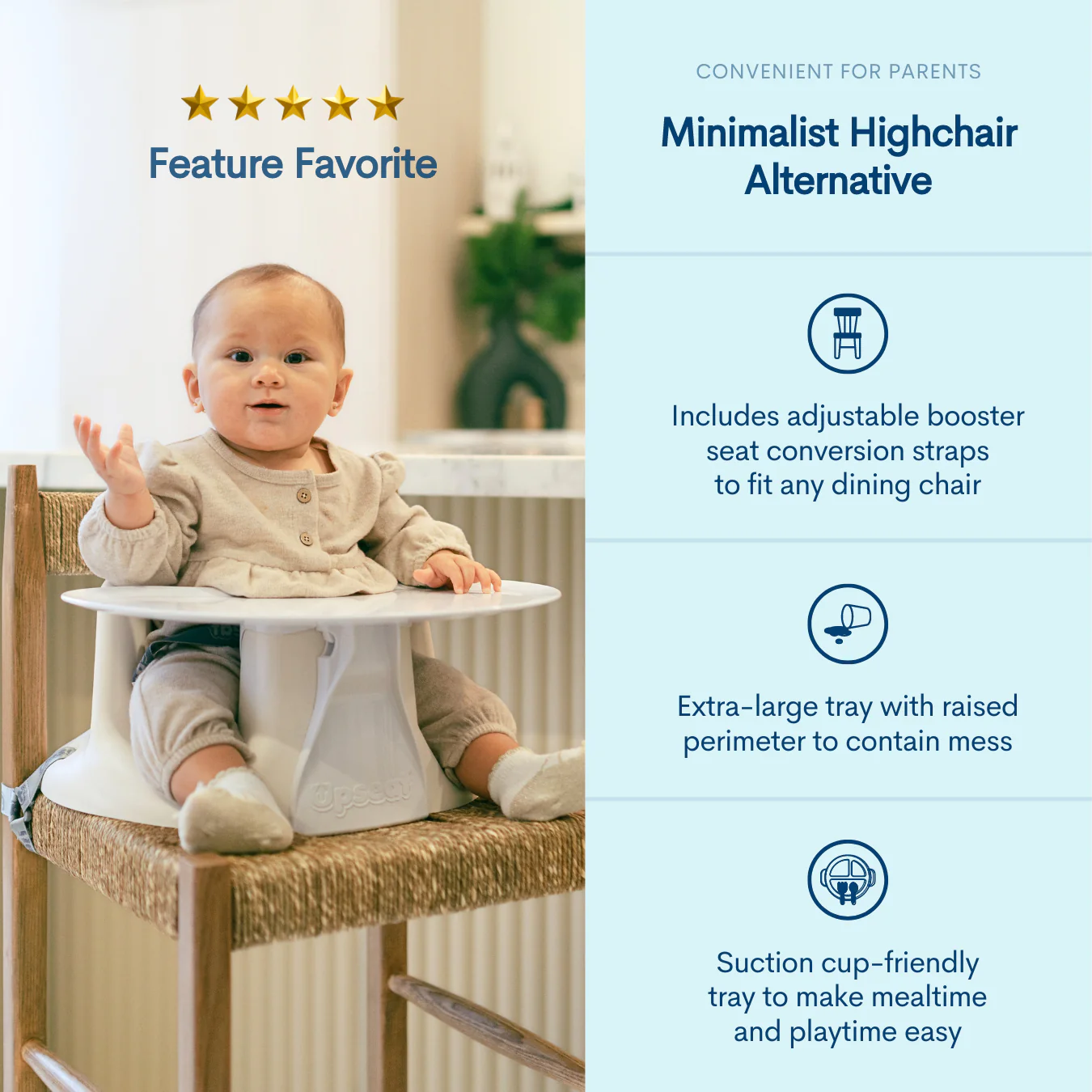 Upseat Baby Floor & Booster Seat with Tray - Image 16