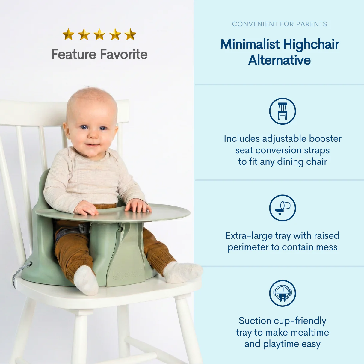 Upseat Baby Floor & Booster Seat with Tray - Image 33